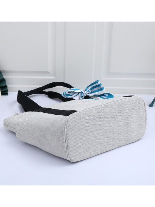 Embroidered Canvas Tote Bag